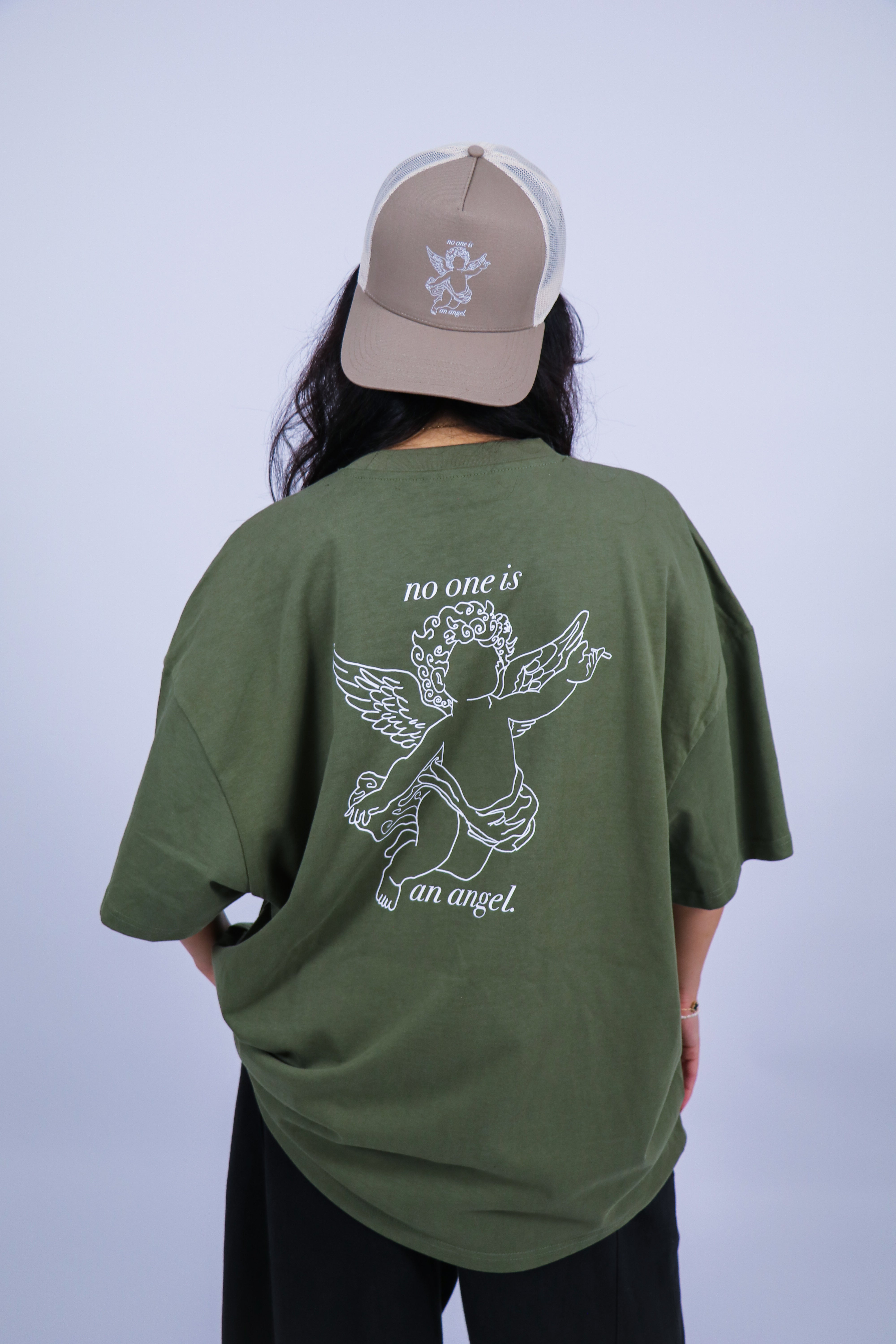 Beige Angel Logo Cap-3