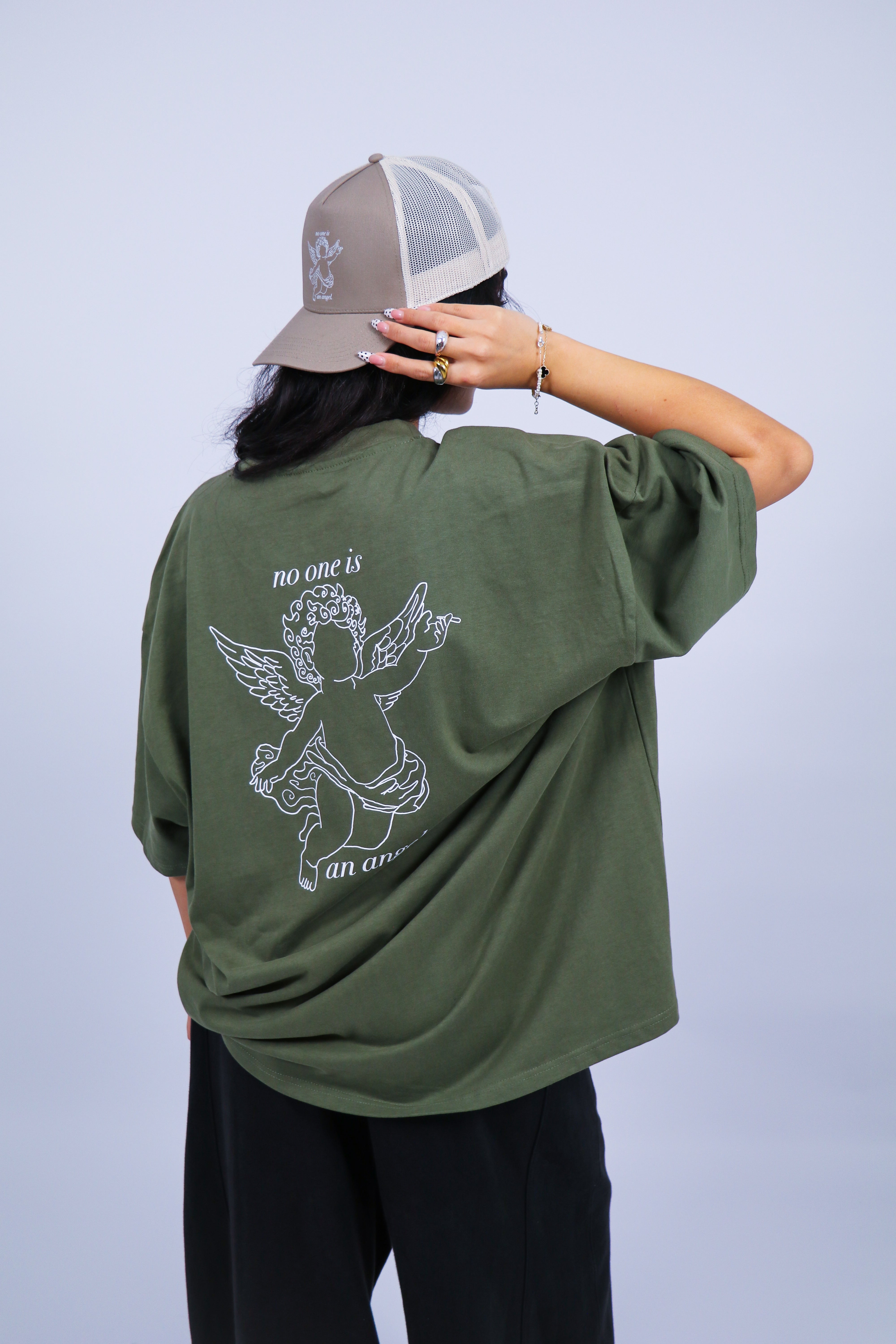 Beige Angel Logo Cap-2